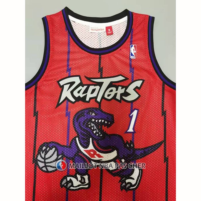 Maillot Tornto Raptors Tracy McGrady NO 1 Mitchell & Ness 1998-99 Rouge
